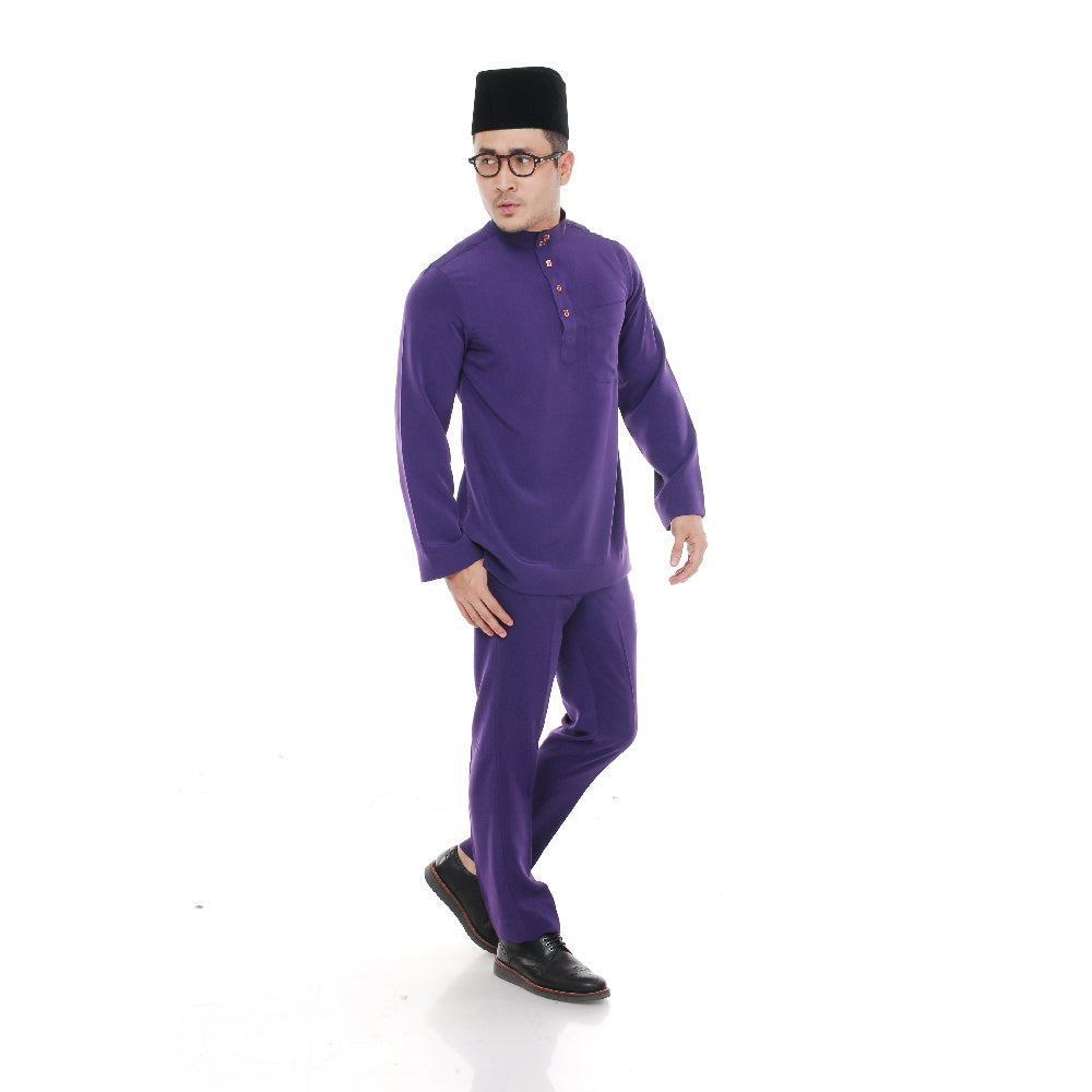 Baju Melayu Super Colour Purple