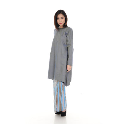 Baju Kurung Nabila Greyish Blue