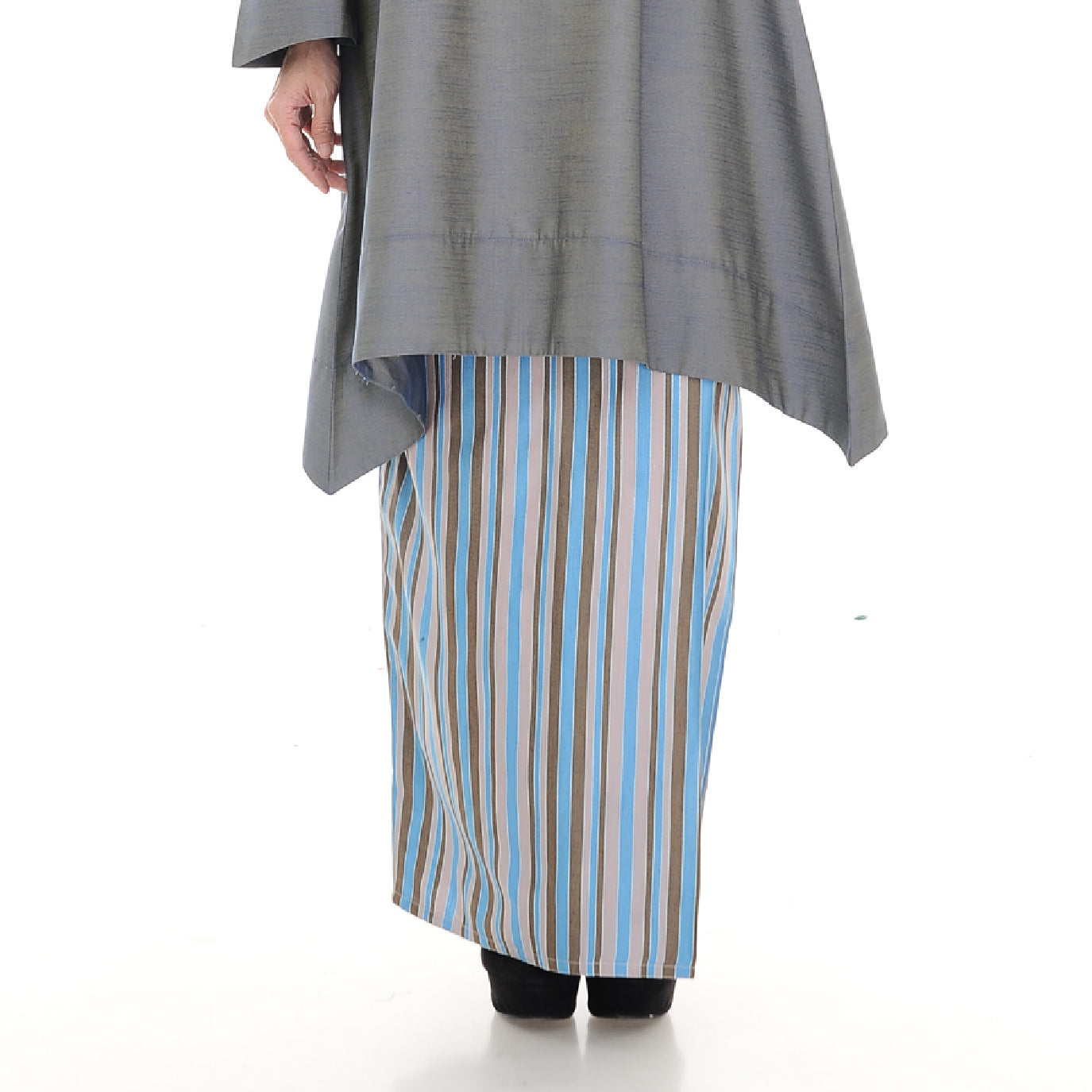 Baju Kurung Nabila Greyish Blue