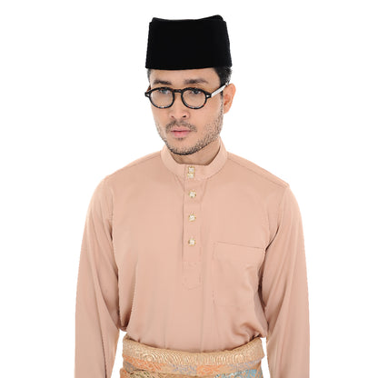 BAJU MELAYU NERO DARK PEACH