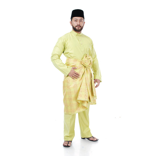 Baju Melayu Tenun Pahang Apple Green