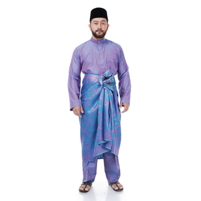 Baju Melayu Tenun Pahang Purple Pink