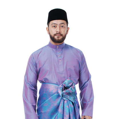Baju Melayu Tenun Pahang Purple Pink