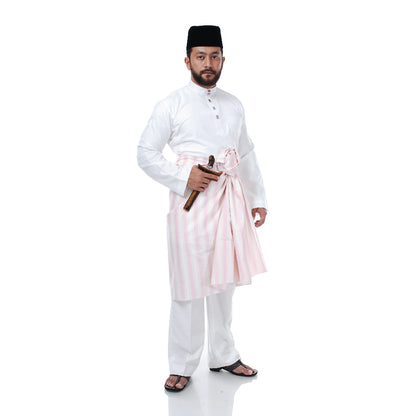Baju Melayu Tenun Pahang White
