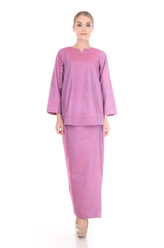 SET LAURA KURUNG KEDAH(LIGHT MAGENTA)