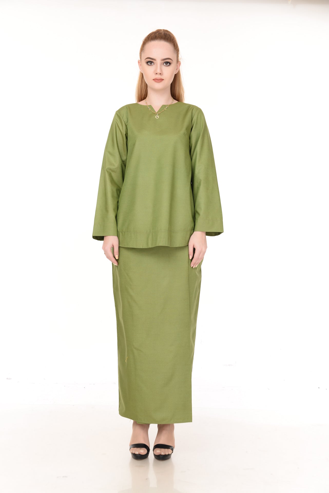 SET LAURA KURUNG KEDAH(LIGHT GREEN)