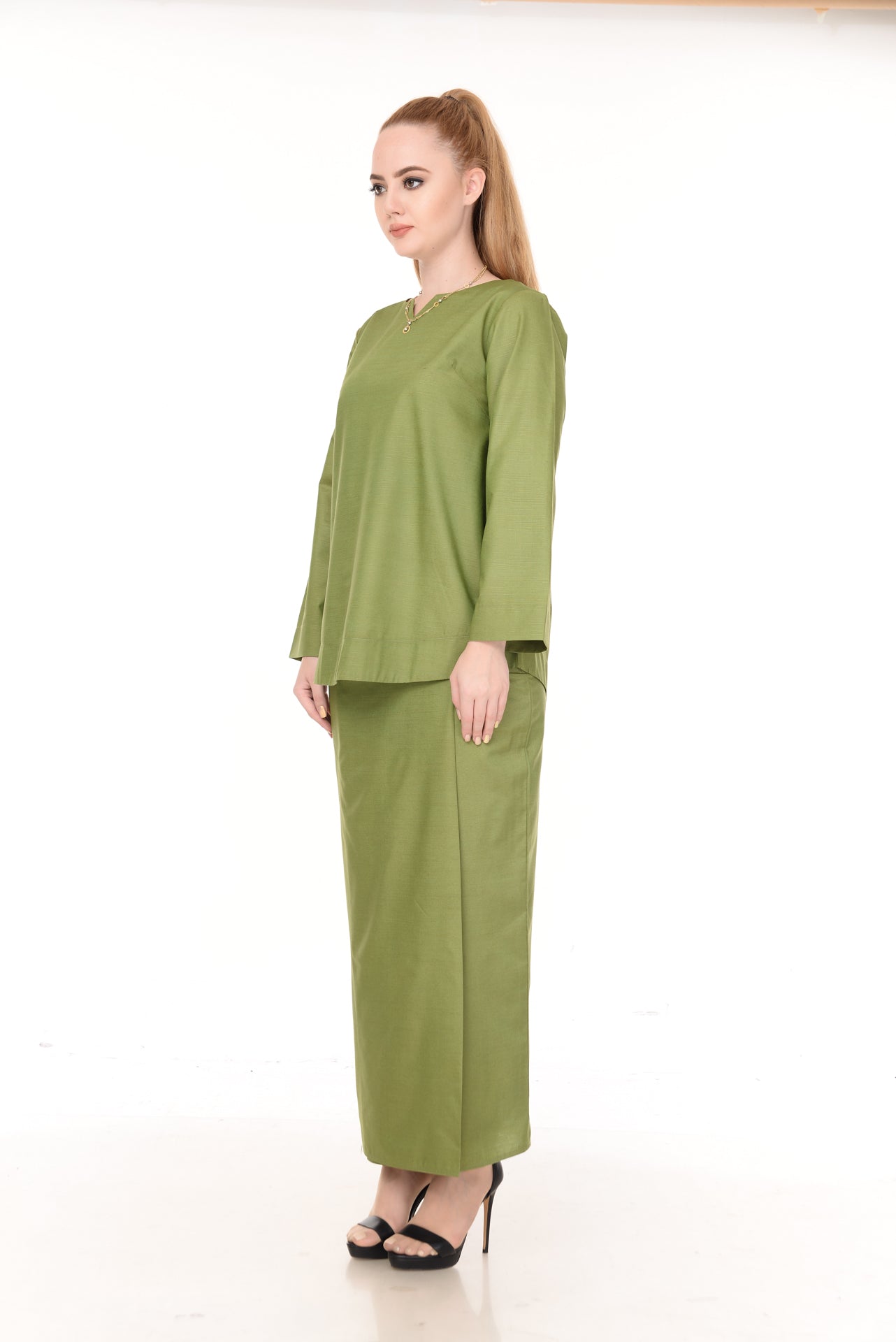 SET LAURA KURUNG KEDAH(LIGHT GREEN)