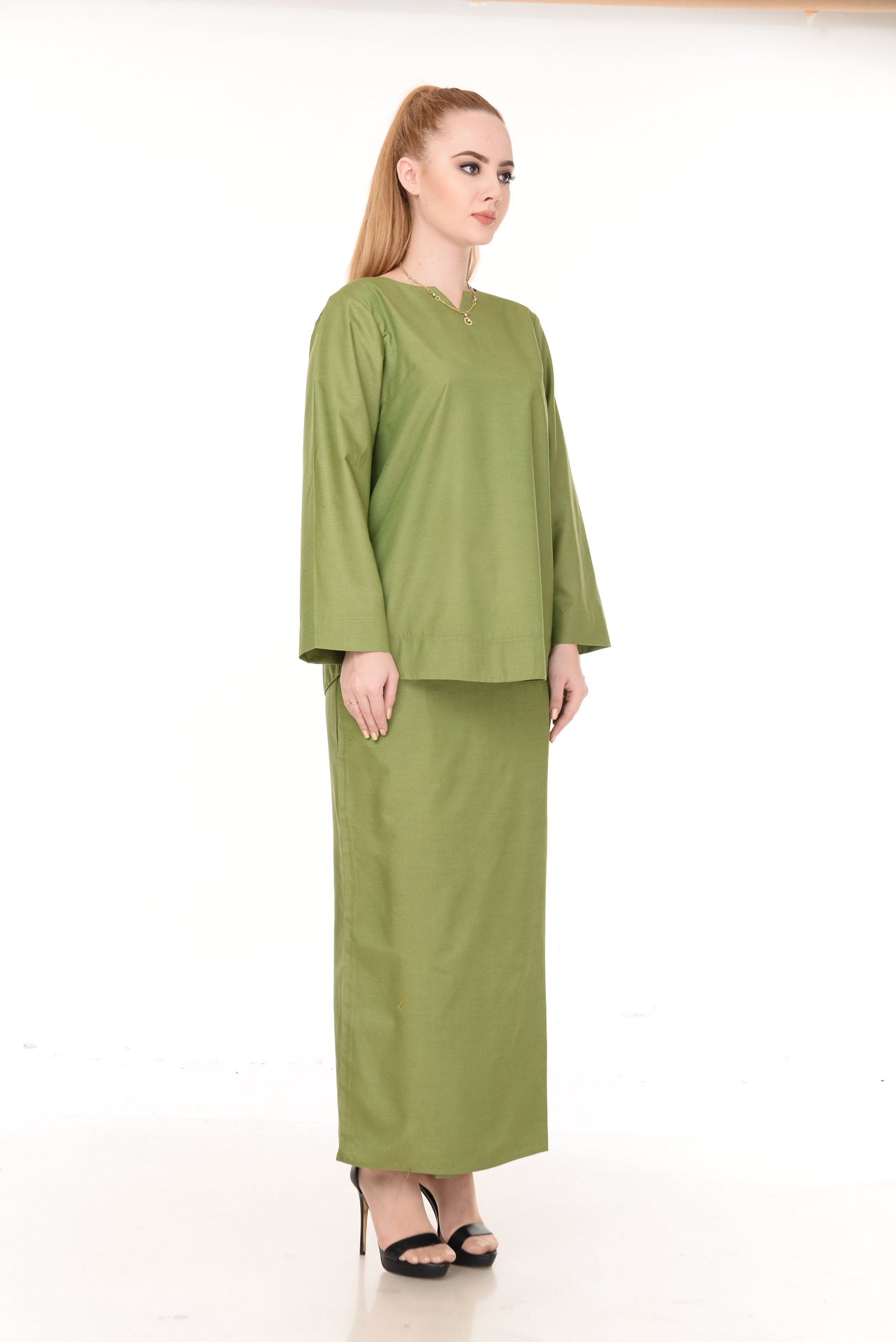 SET LAURA KURUNG KEDAH(LIGHT GREEN)