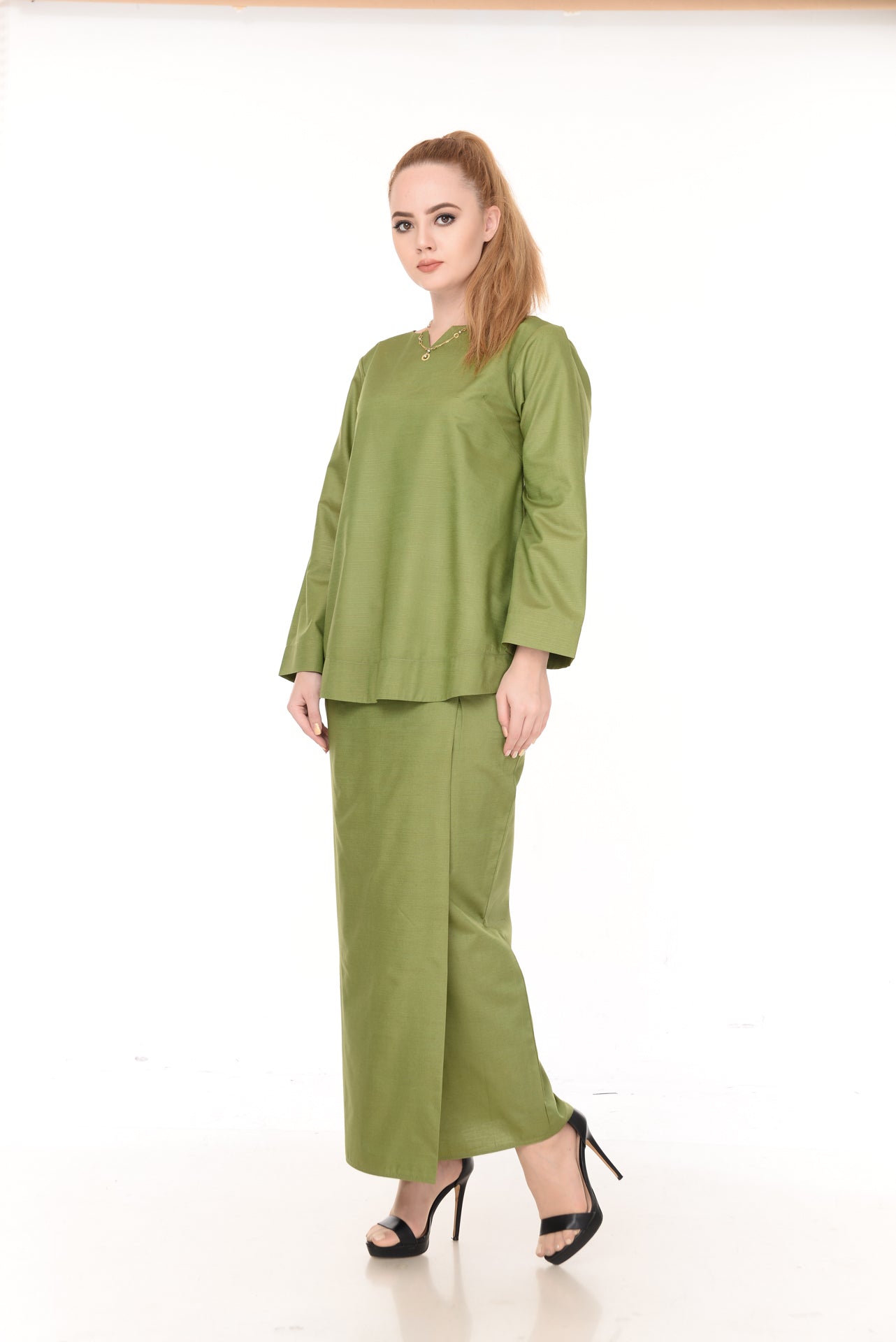 SET LAURA KURUNG KEDAH(LIGHT GREEN)