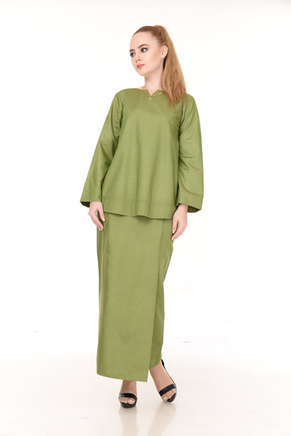 SET LAURA KURUNG KEDAH(LIGHT GREEN)