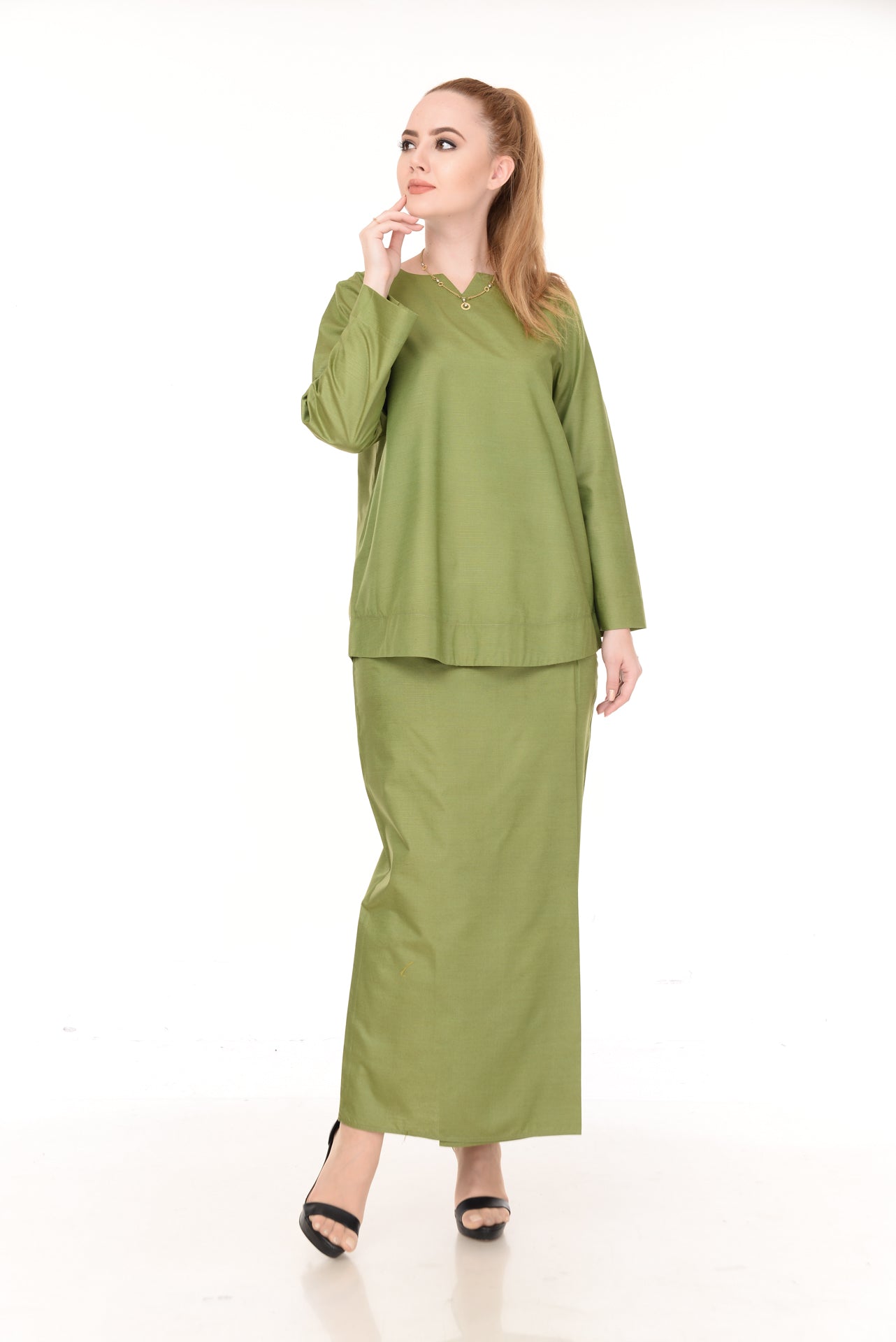 SET LAURA KURUNG KEDAH(LIGHT GREEN)