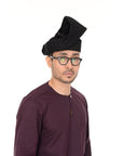 Setanjak | Tengkolok  | Destar  | Traditional Malay Head Gear Plain Black