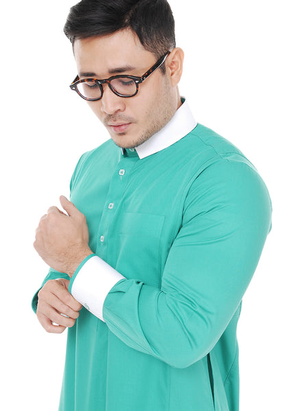 Jubah Hussain Turquoise Green