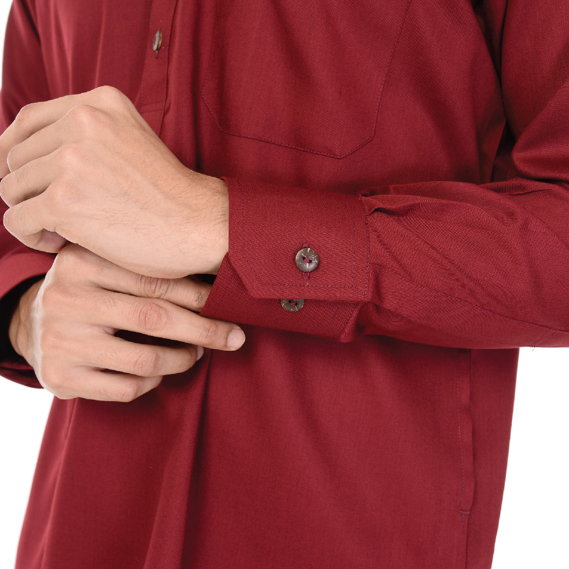 Kurta Basic Long Sleeve With Cuff V.2 Maroon