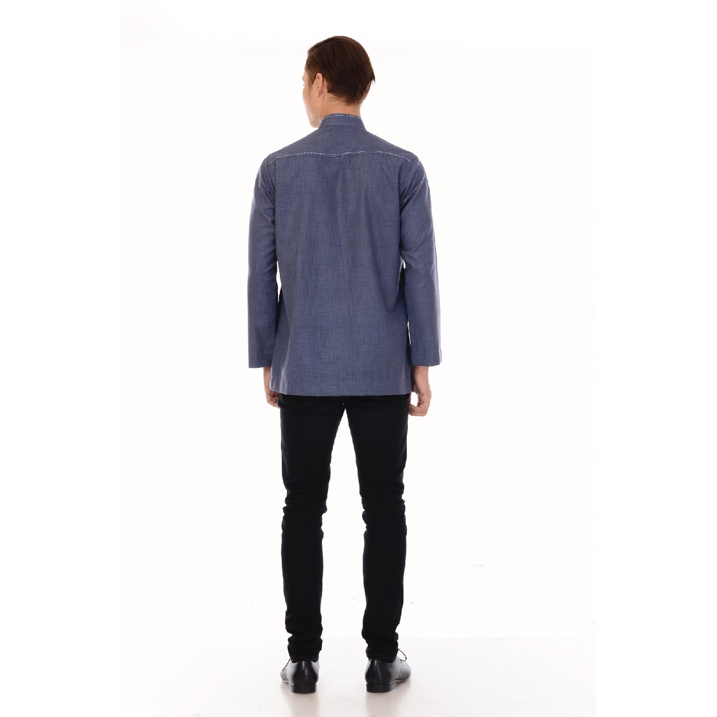 Kurta Hand Stitch Denim Blue