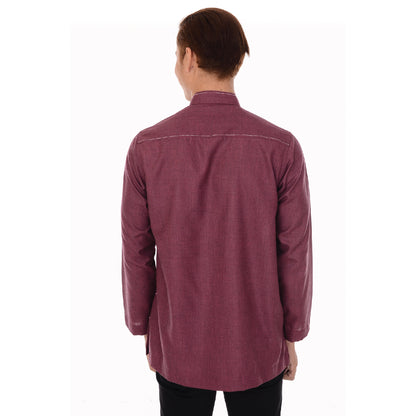 Kurta Hand Stitch Maroon