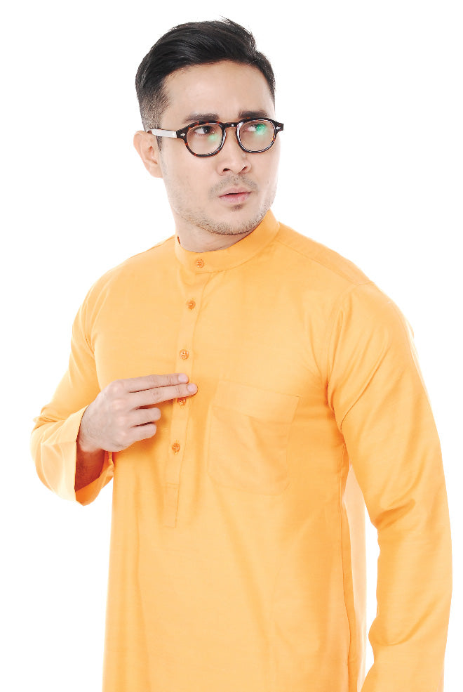 Kurta Tenun Pahang Orange