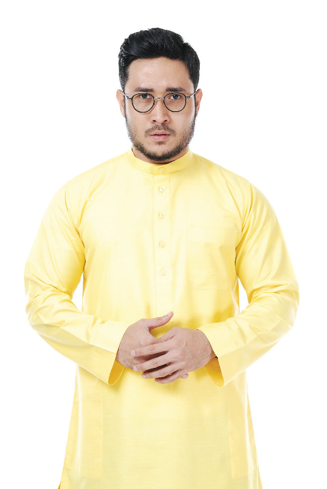 Kurta Tenun Pahang Yellow