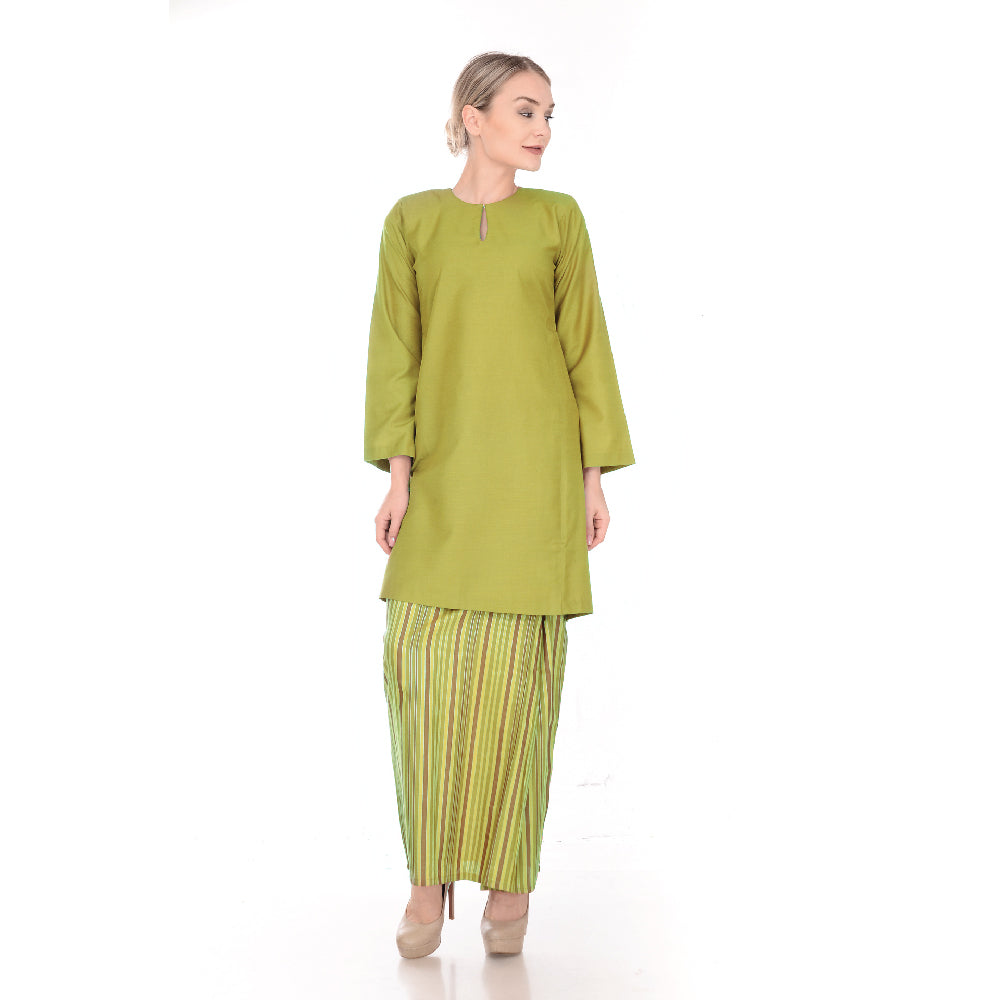Baju Kurung Pahang Tenun Cotton Olive