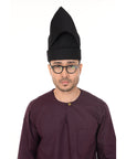 Setanjak | Tengkolok  | Destar  | Traditional Malay Head Gear Plain Black