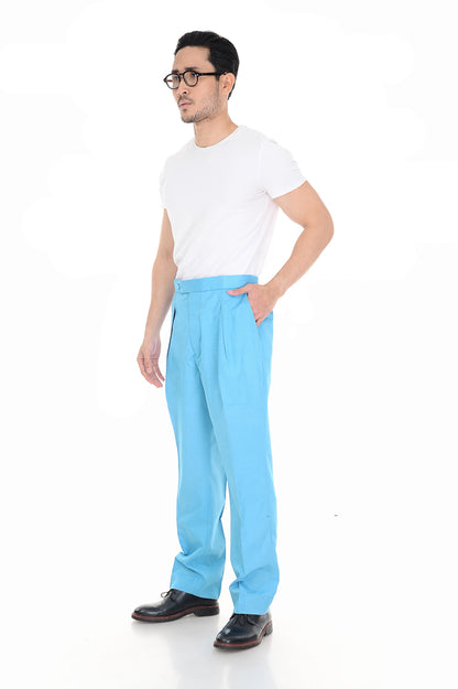 Baju Melayu Tenun Cotton Silk Light Turquoise