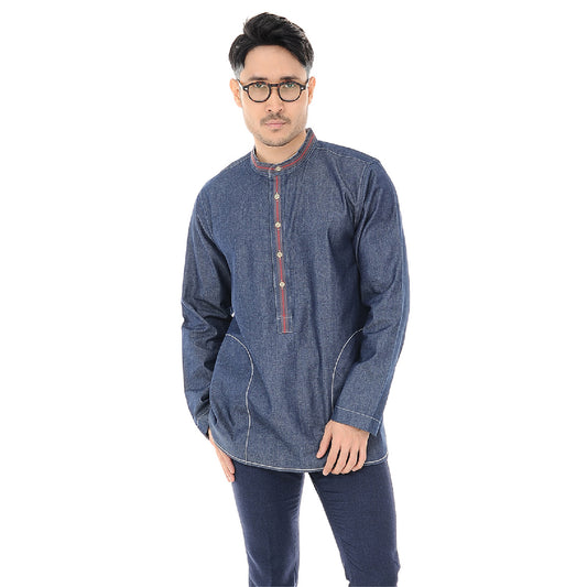 Kurta Shirt Denim Long Sleeve