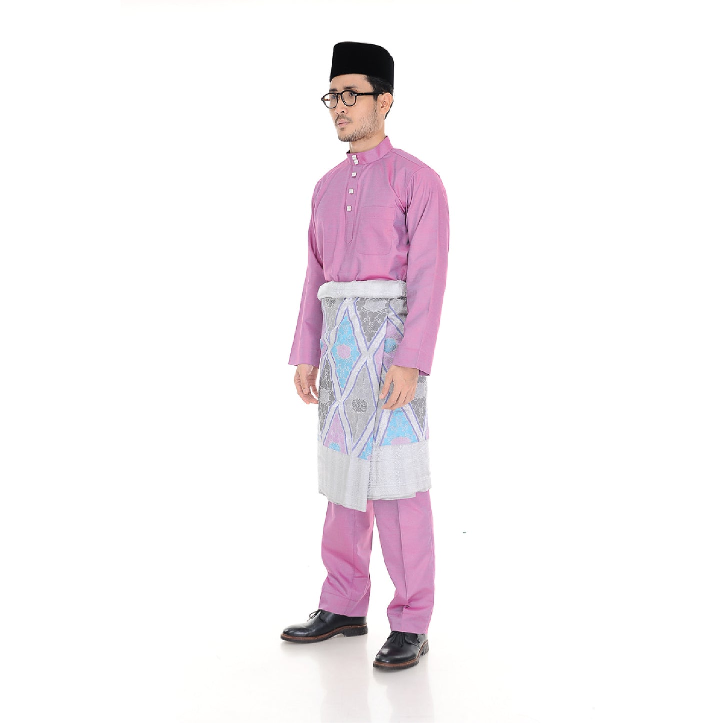 Baju Melayu Tenun Cotton Silk Pink